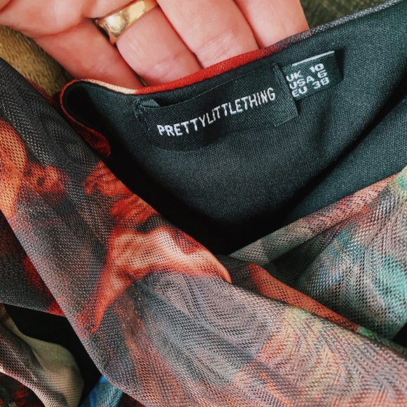 Pretty little things Renaissance print dress size curvy 6 - Picture 3 of 4